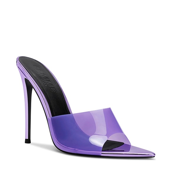 La Femme Shoes - La Femme Gianni Mule fantasy purple Stiletto heel 36 6.5